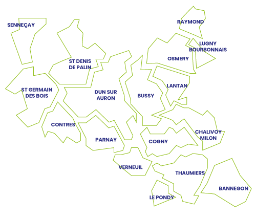 Carte Communauté de Communes Le Dunois