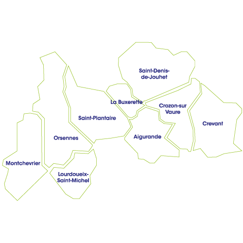 Carte Communauté de Communes Marche Berrichonne