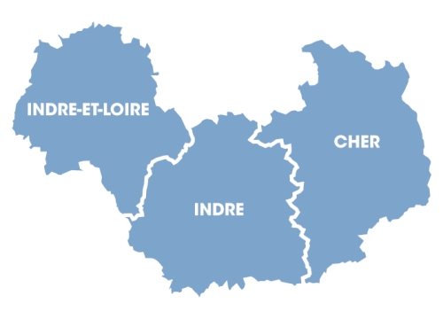 Carte Indre Cher Indre-et-Loire